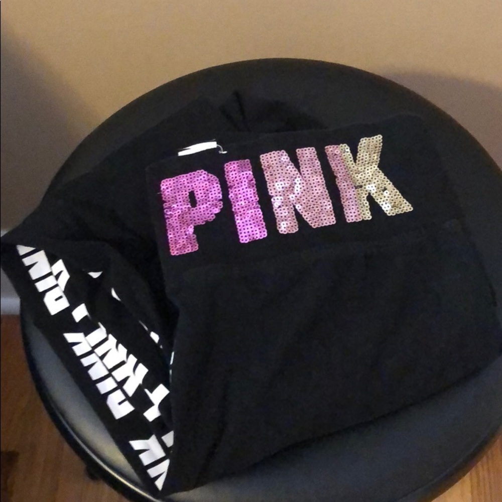 Black pink leggings